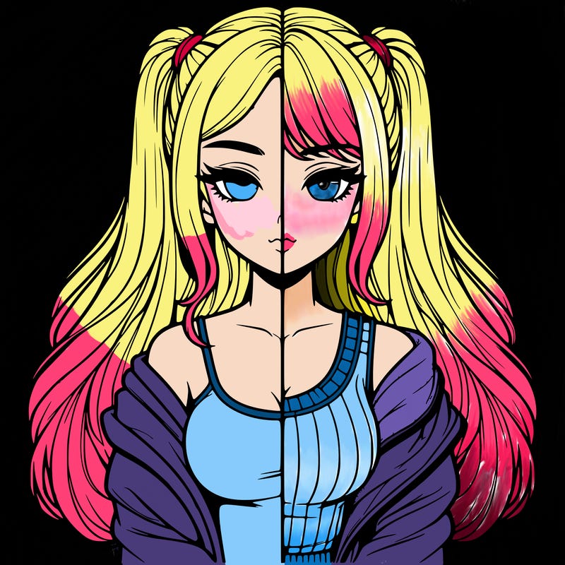 realistic girl split