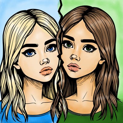 realistic girl split