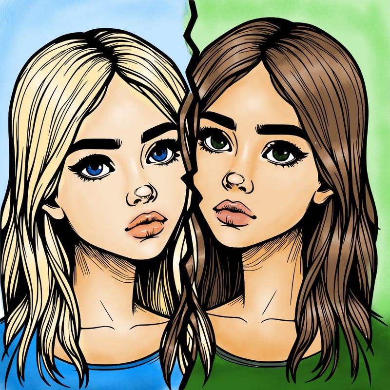 realistic girl split