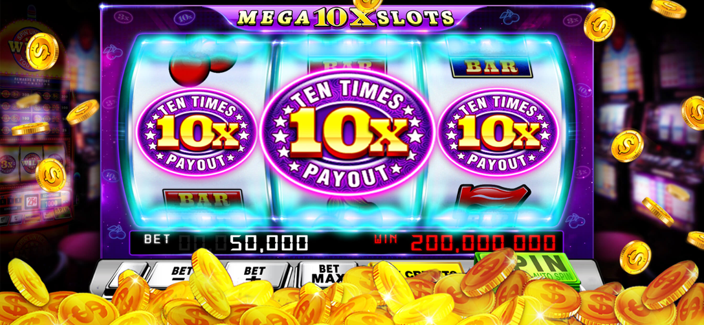 Vegas Slots - 7Heart Casino - ベガススロット 7Heart Casinoアプリのメガ10Xスロットマシンでの高額ジャックポット勝利