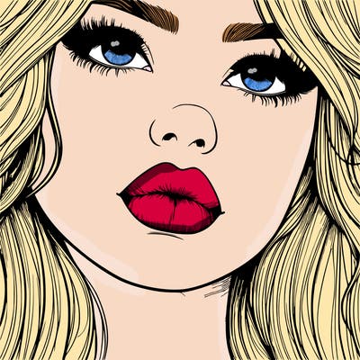 really realistic girl with lips
