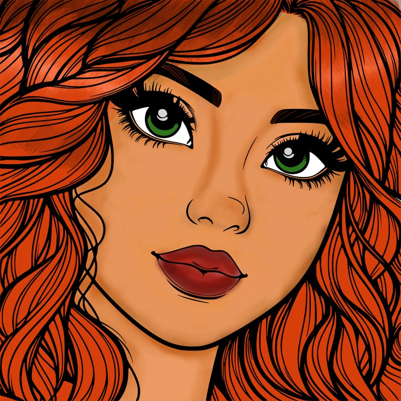 beautiful realistic girl close up to the camera with wavy hair,