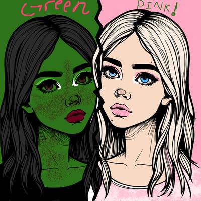 realistic girl split