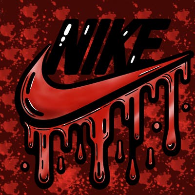 dripping nike logo