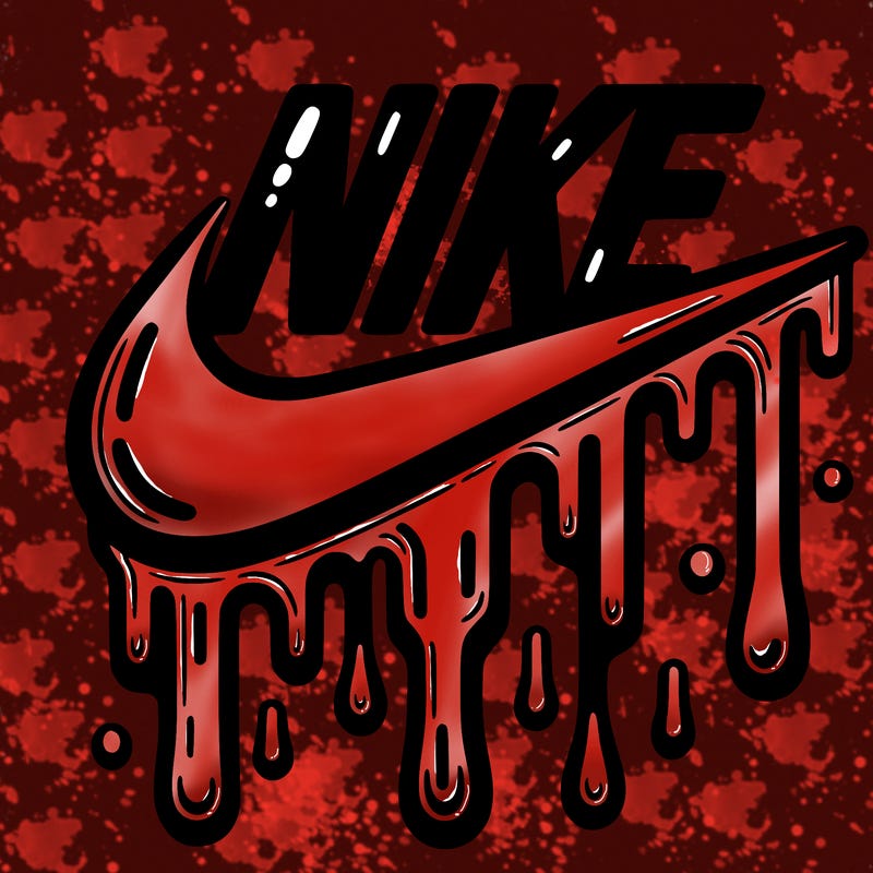 dripping nike logo