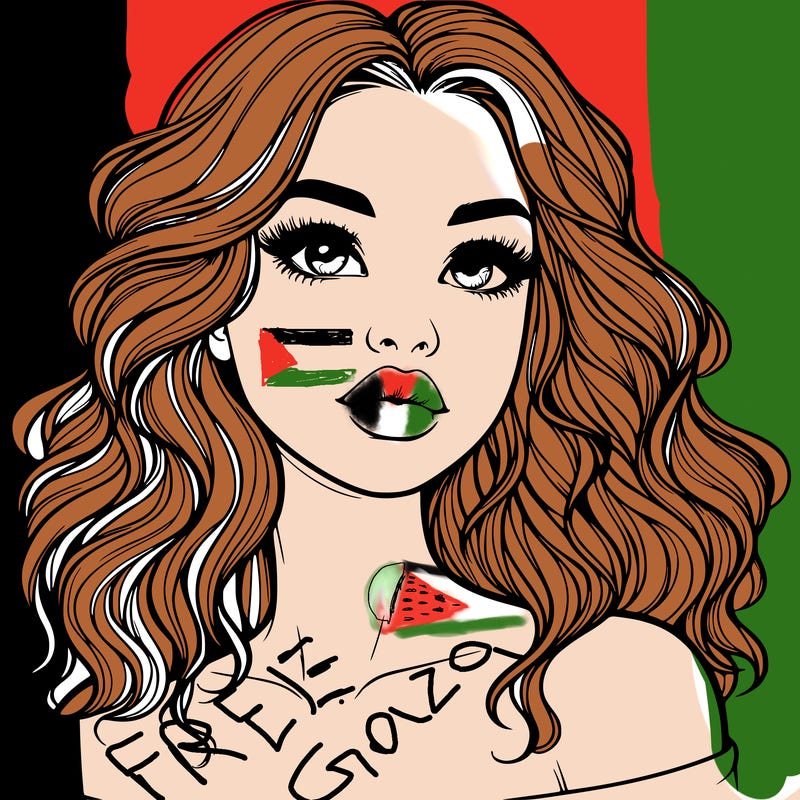 realistic girl with wavy hair and lips