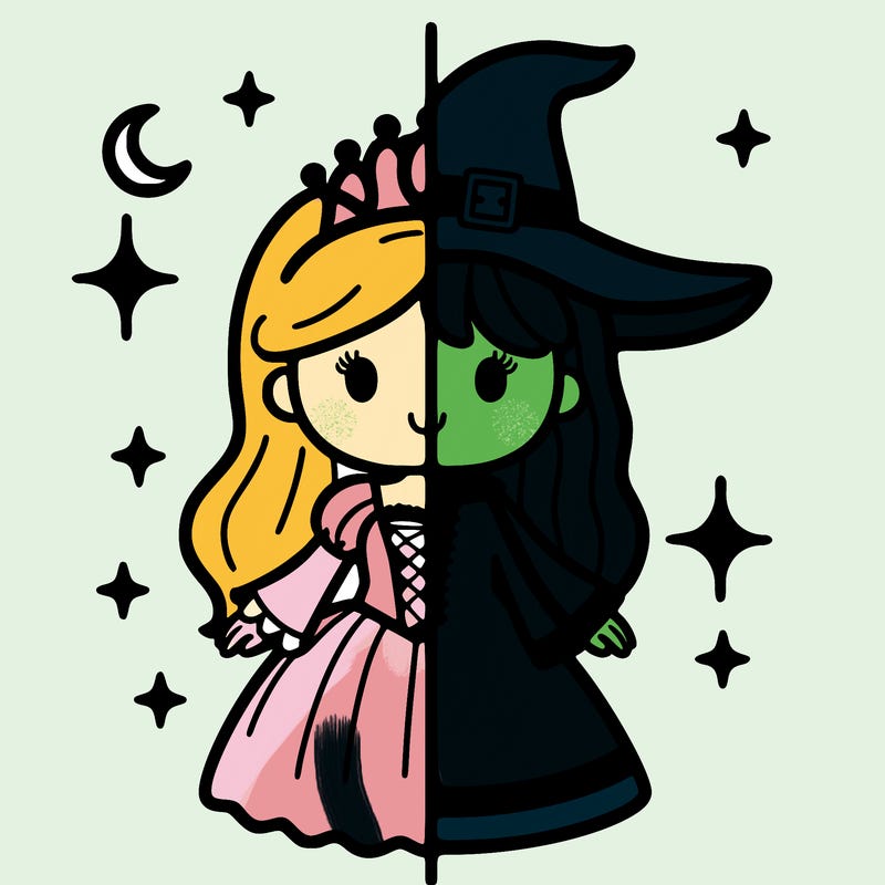 split princess and witch