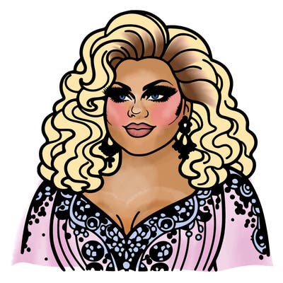 realistic plus size drag queen