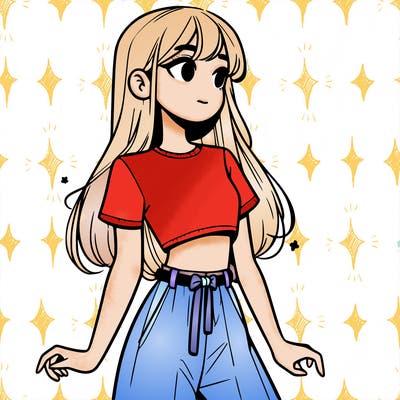 girl in a cute crop top