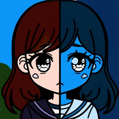 a split of a girl
