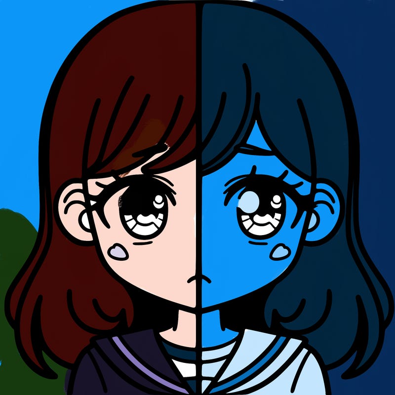 a split of a girl