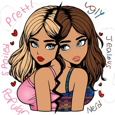 realistic girl split