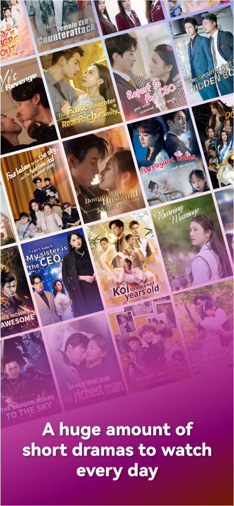 A collage of various short drama series posters available in the Yoo Drama app