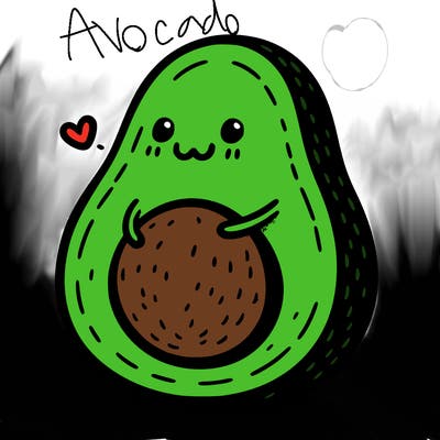 an avocado hugging an avocado