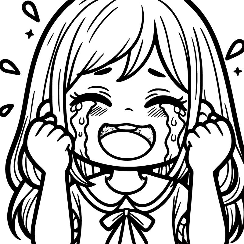 girl crying happy tears