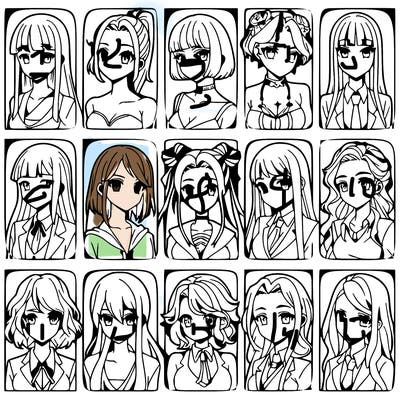 girls that look diffrent anime