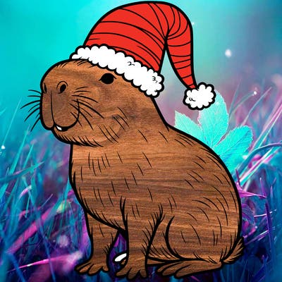 christmas capybara