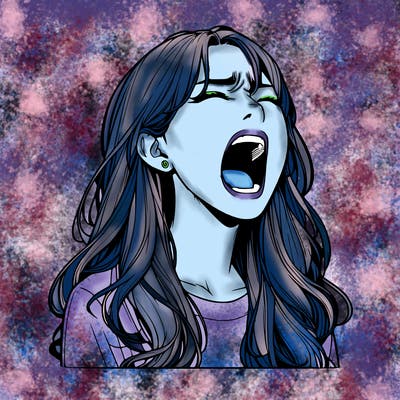 screaming realistic, girl