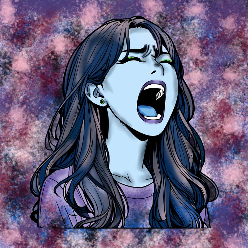 screaming realistic, girl