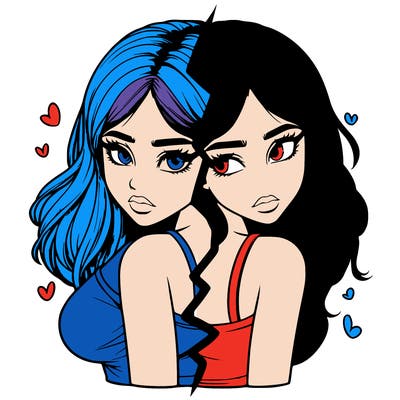 realistic girl split