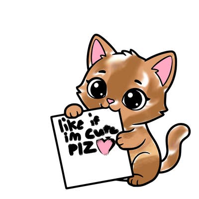 a small cat with a blank sheet of paper in its hand. the cat is sooooooo cute!