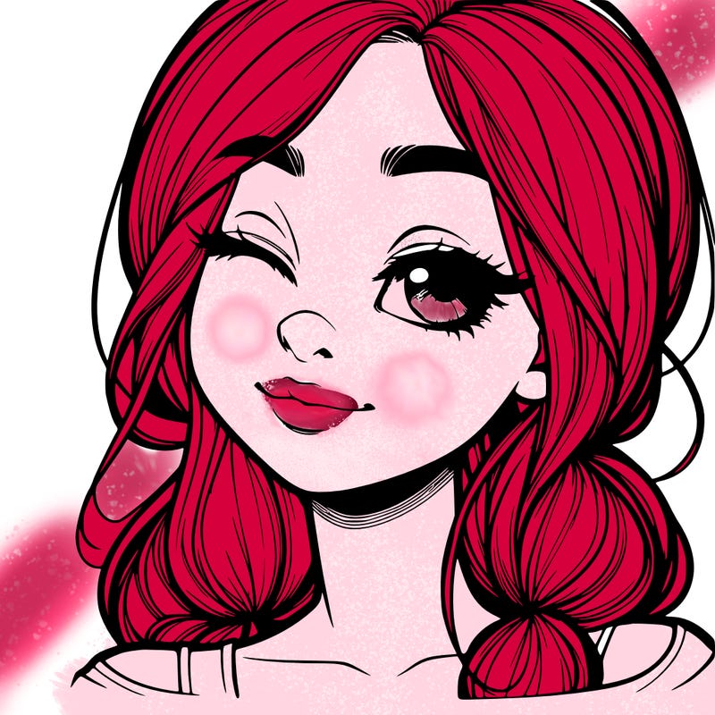 realistic girl with squinted eyes