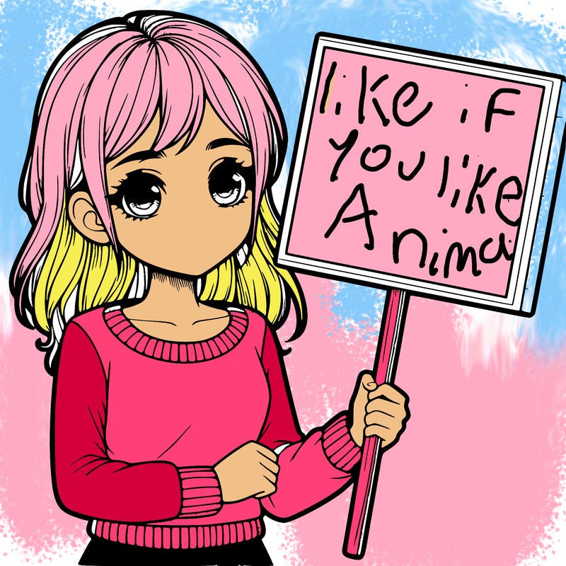 a realistic girl holding a sign