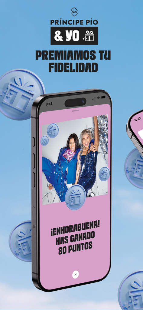 Príncipe Pío & YO - プリンシペ・ピオ＆YOロイヤルティアプリで30ポイントを獲得したことを示すスマートフォンの画面