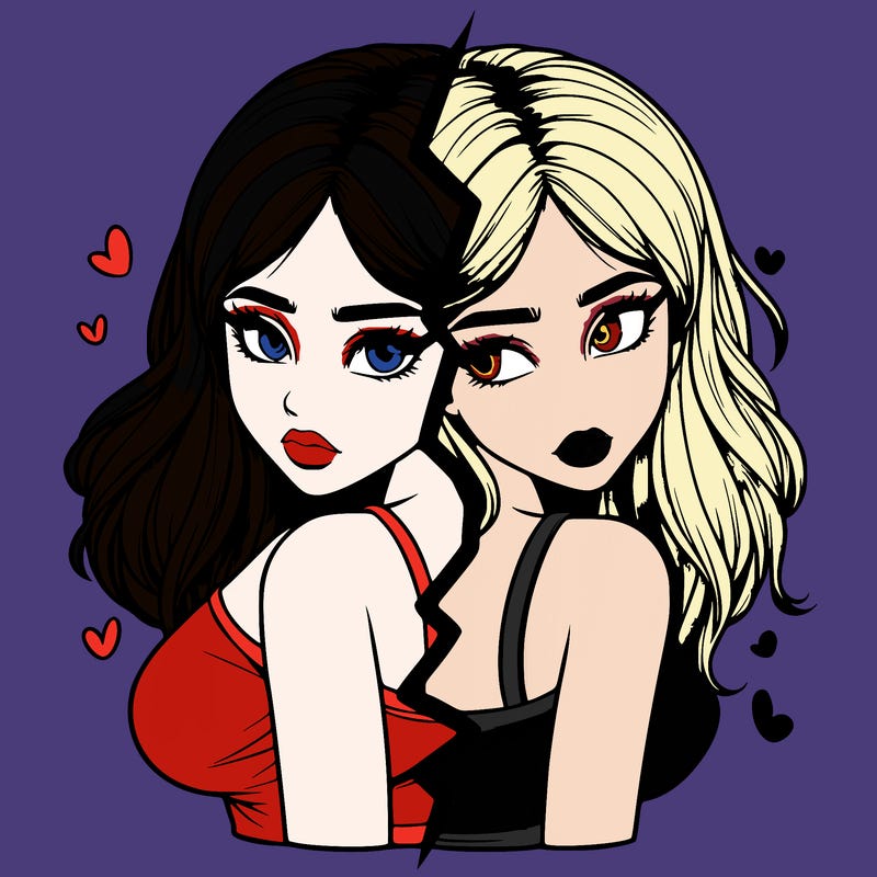 realistic girl split