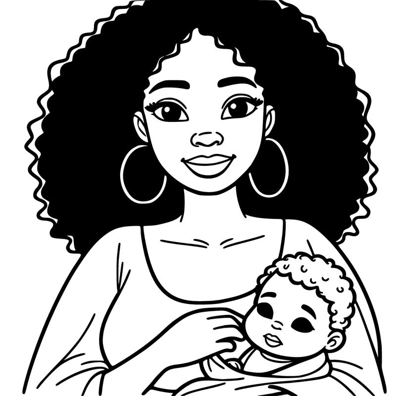 black woman holding baby