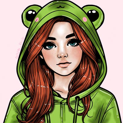 realistic girl with a hoodie