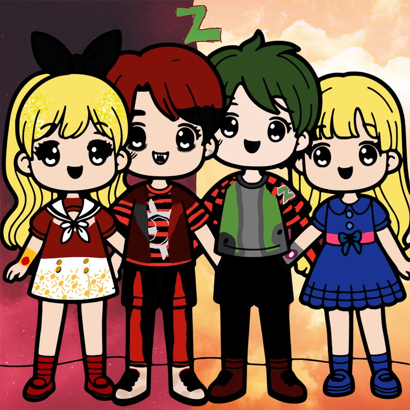 two girl and two boys