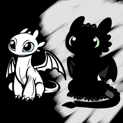 toothless and light fruy
