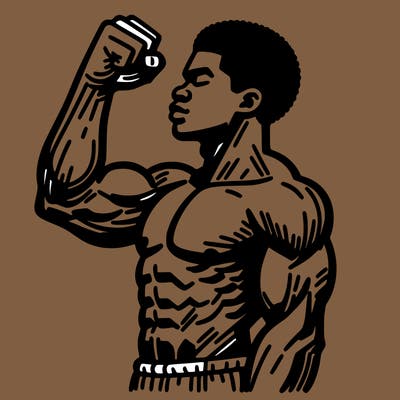 strong african american man