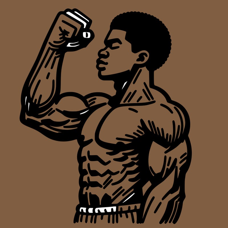 strong african american man