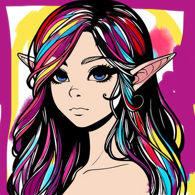 elf girl realistic dark fantasy