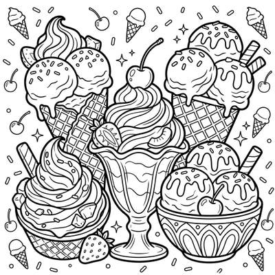 Savor the sweetness with our delightful Ice Cream & Gelato coloring page, perfectly crafted for seniors. Enjoy large, clear outlines and charming details that invite a relaxing and satisfying creative escape.