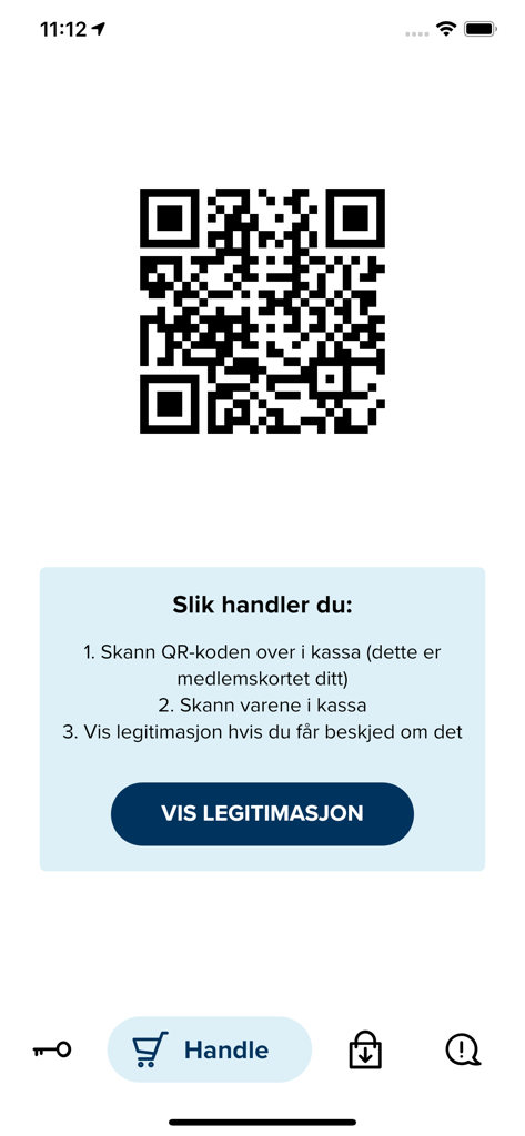 Coop Key 앱에서 계산 및 연령 확인을 위한 디지털 QR 코드