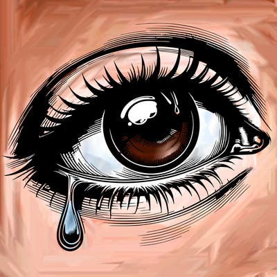realistic eye one tear