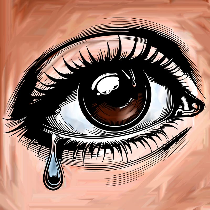 realistic eye one tear