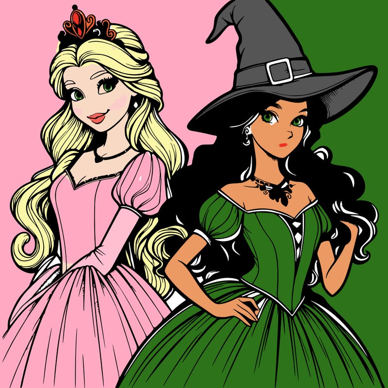 a realistic princess and a witch