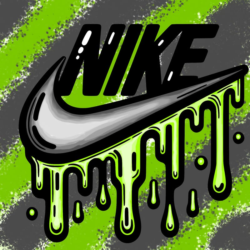 dripping nike logo