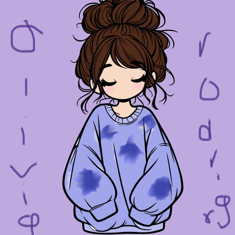 girl with baggy sweatshirt and messy bun