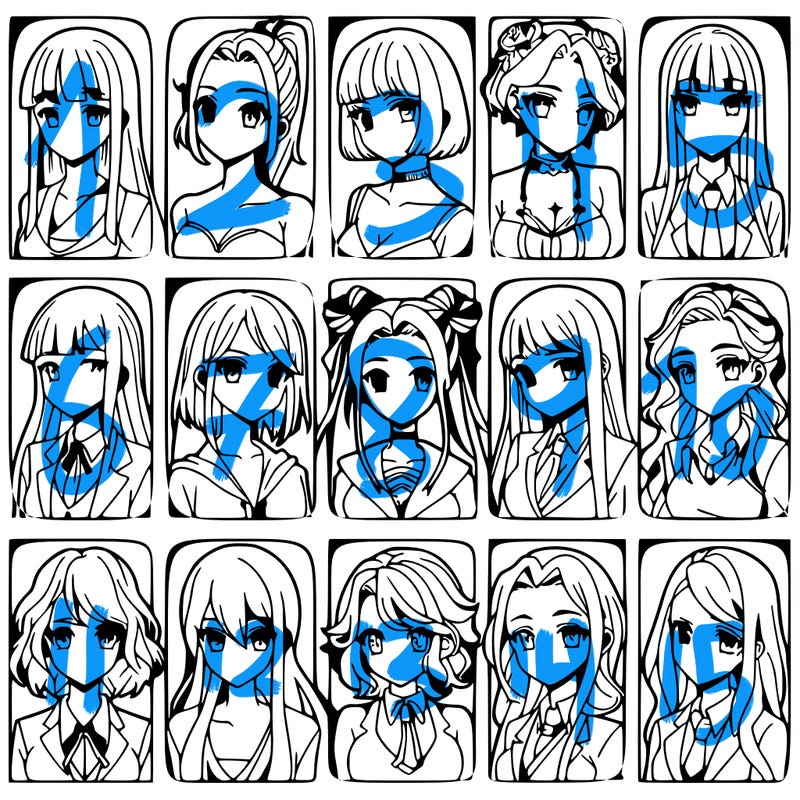 girls that look diffrent anime