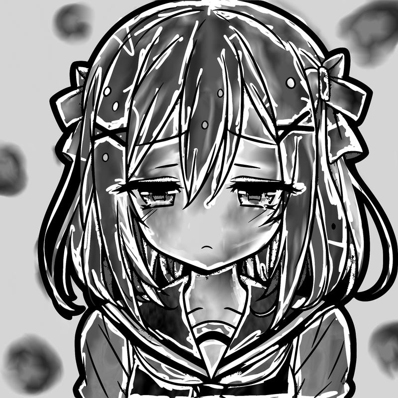 sad anime girl