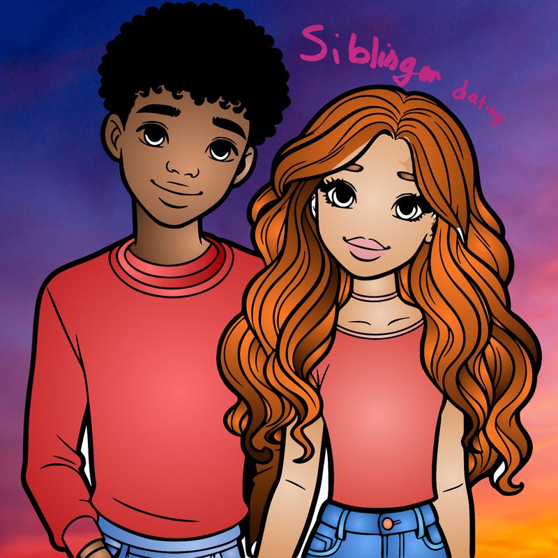 black girl and white boy teen couple