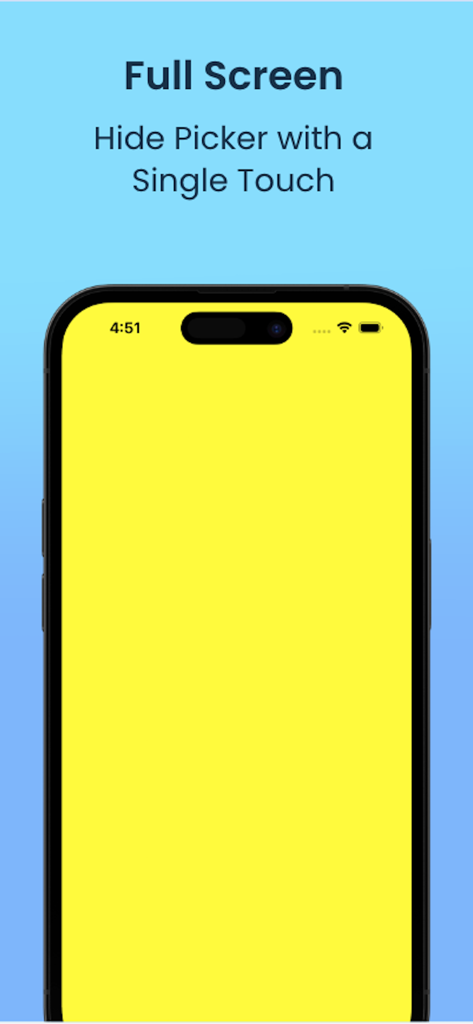 iPhone-Bildschirm leuchtet in voller Bildschirmansicht mit einem soliden gelben Licht für Studioqualität-Fotobeleuchtung.