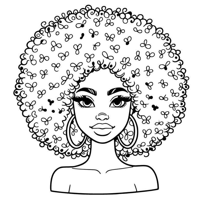 woman with afro