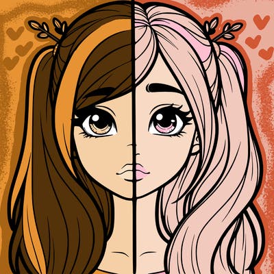 realistic girl split