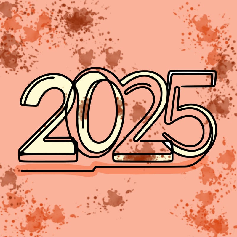 one line numbers sketch design “2025”